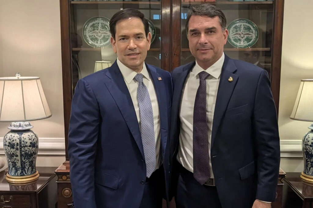 Aliado de Trump cita Marco Rubio em ida de Flávio Bolsonaro aos EUA