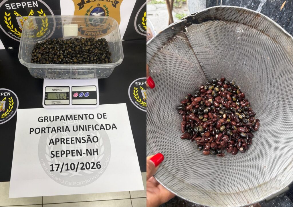 Drogas escondidas em comida: duas pessoas são presas em Gericinó