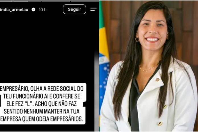 Justiça impede Índia Armelau de estimular demissões por voto em Lula