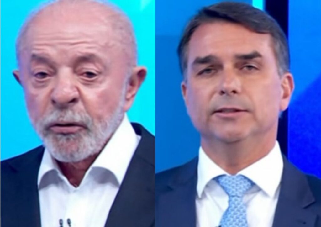 Lula e Flávio Bolsonaro trocam acusações em debate na TV Globo
